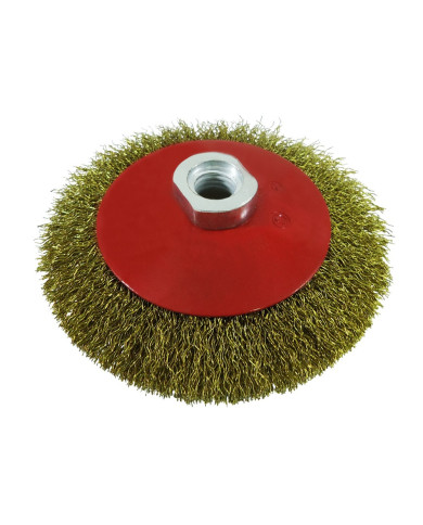 Escova de Aço Cónica Ondulada Lion - M14 ø115mm Escova de Aço Cónica Ondulada Lion - M14 ø115mm