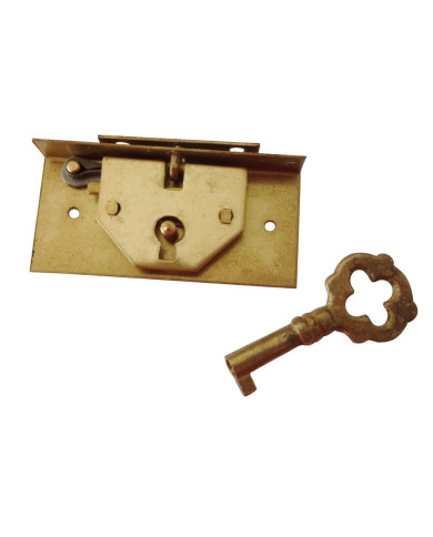 Fechadura para Arca 9642 JVAL - s/Gorges -Latão Polido -7/8" Fechadura para Arca 9642 JVAL - s/Gorges -Latão Polido -7/8"
