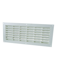 Grelha Ventilação c/Rede (Semi Emb.) 25x10cm - Plástico Branco Grelha Ventilação c/Rede (Semi Emb.) 25x10cm - Plástico Branco