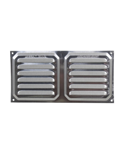 Grelha de Ventilação Brinox 10x20cm Hor. - Alumínio Grelha de Ventilação Brinox 10x20cm Hor. - Alumínio