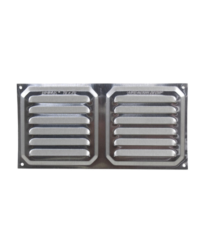 Grelha de Ventilação Brinox 10x20cm Hor. - Alumínio Grelha de Ventilação Brinox 10x20cm Hor. - Alumínio