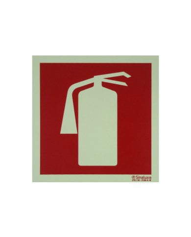 Placa Pictogr.Extintor Sinalux - PVC Fotol. 15x15cm Placa Pictogr.Extintor Sinalux - PVC Fotol. 15x15cm