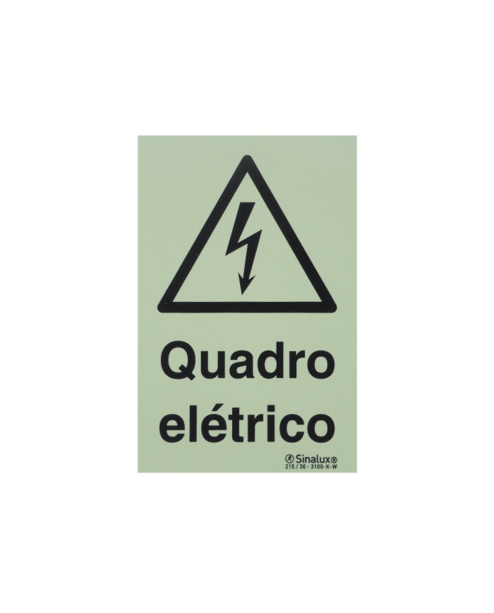 Placa "Quadro Elétrico" Sinalux - PVC Fotol. 10x15cm Placa "Quadro Elétrico" Sinalux - PVC Fotol. 10x15cm