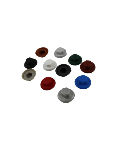 Tampa Sextavada p/Paraf.ø6,3 - Nylon Cinza Ral 7023 - 10mm Tampa Sextavada p/Paraf.ø6,3 - Nylon Cinza Ral 7023 - 10mm