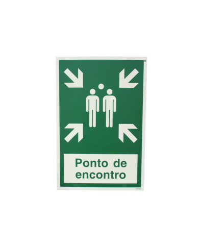 Placa "Ponto de Encontro"+ Pictogr.Sinalux - PVC Fotol.40x60cm