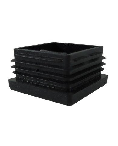 Topo Quadrado Interior - Plástico Preto - 30x30mm